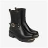 NeroGiardini Chunky Sole Strap Boot - Black Gold Leather